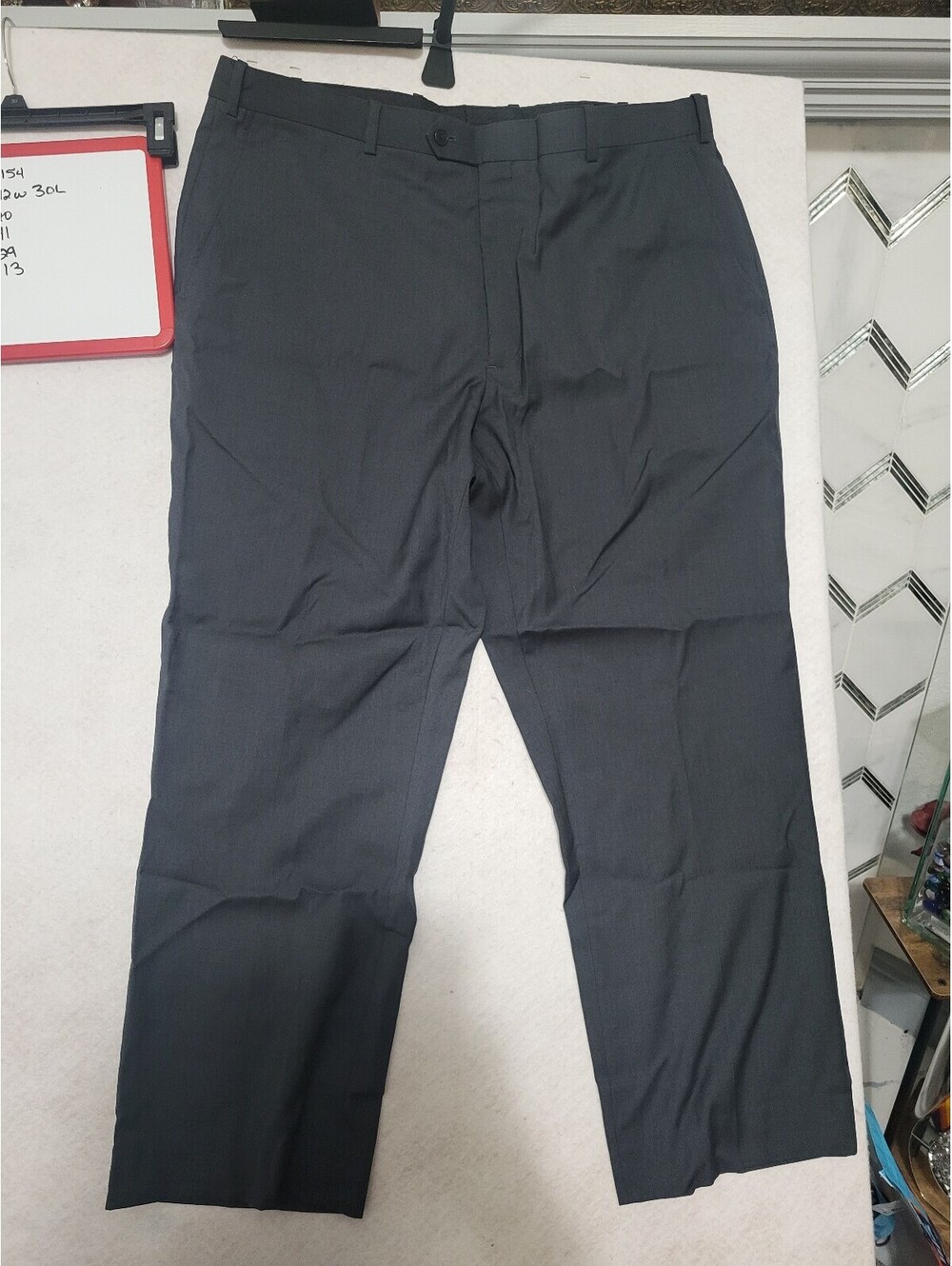 Adolfo Men's Dress Pants 42W 30L Charcoal Gray